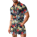 Herren Kurzoverall mit lR&Bhaftem Blumenmuster R&B