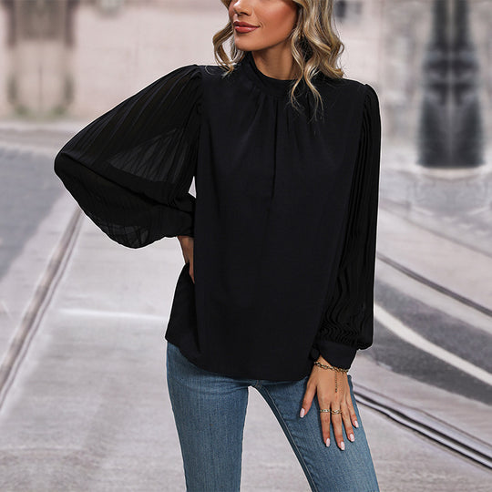 Damen Bluse mit eleganten Faltenärmeln R&B