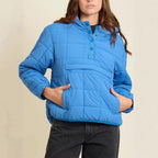 Steppjacke Damen mit hohem Kragen und Fronttasche