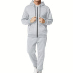 Herren Sportliches Komplett-Set mit Kapuzenjacke und Jogginghose R&B