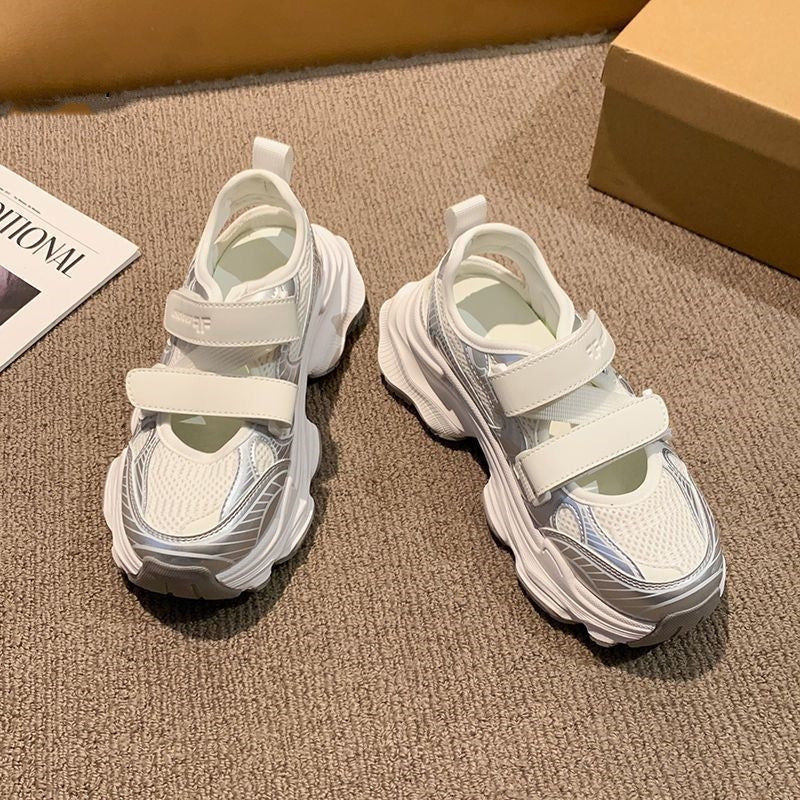 Damen Sportliche Lauf-Sneaker mit praktischen Klettverschlüssen und atmungsaktiver Mesh-Oberfläche R&B