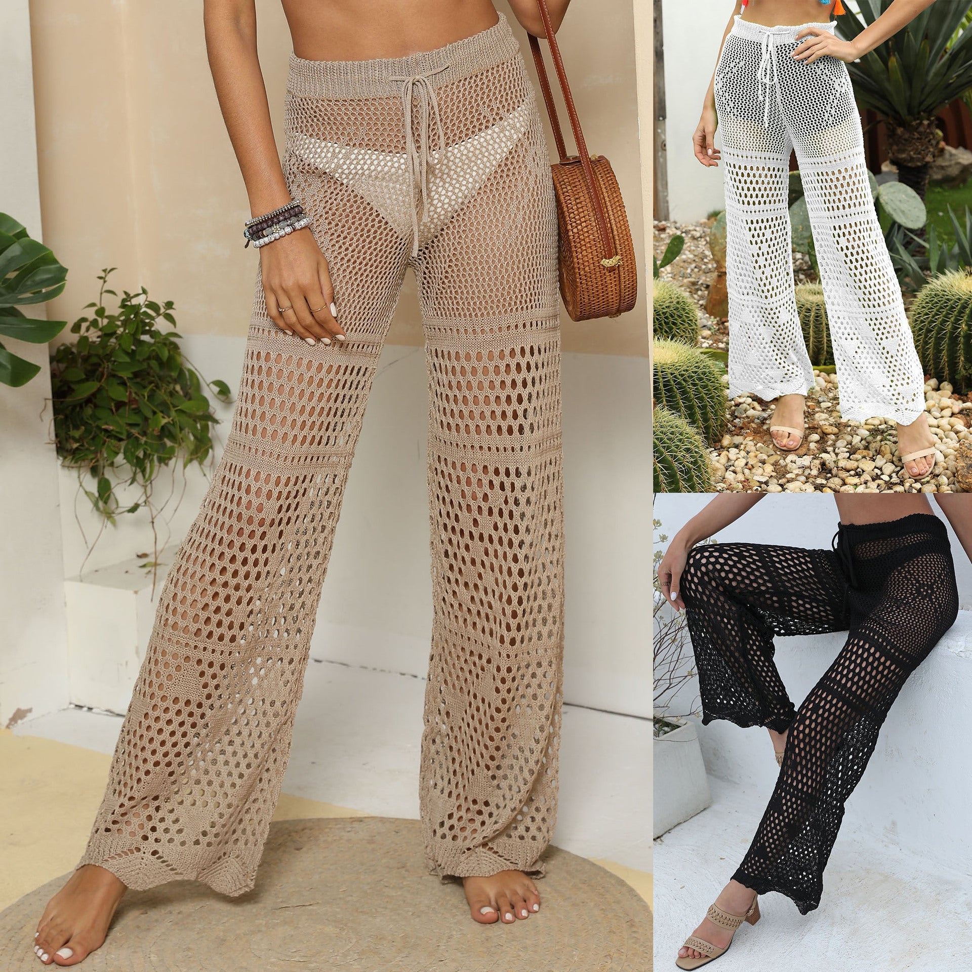 Damen luftige Netzstrandhose R&B