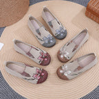 Damen Bequeme und stilvolle Slip-On Freizeitschuhe mit floralem Design R&B