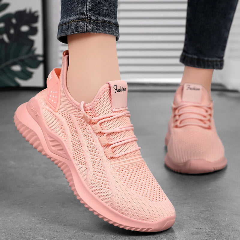 Damen Sportliche Hochleistungs-Sneaker mit atmungsaktivem Strick-Obermaterial und stoßdämpfender Sohle R&B