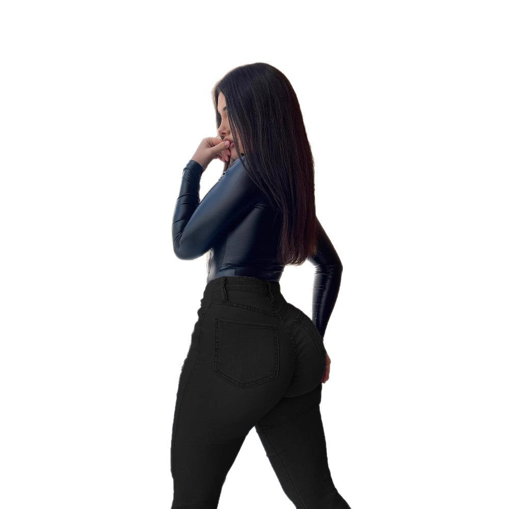 Damen Hochtaillierte Jeanshose mit formendem Schnitt R&B