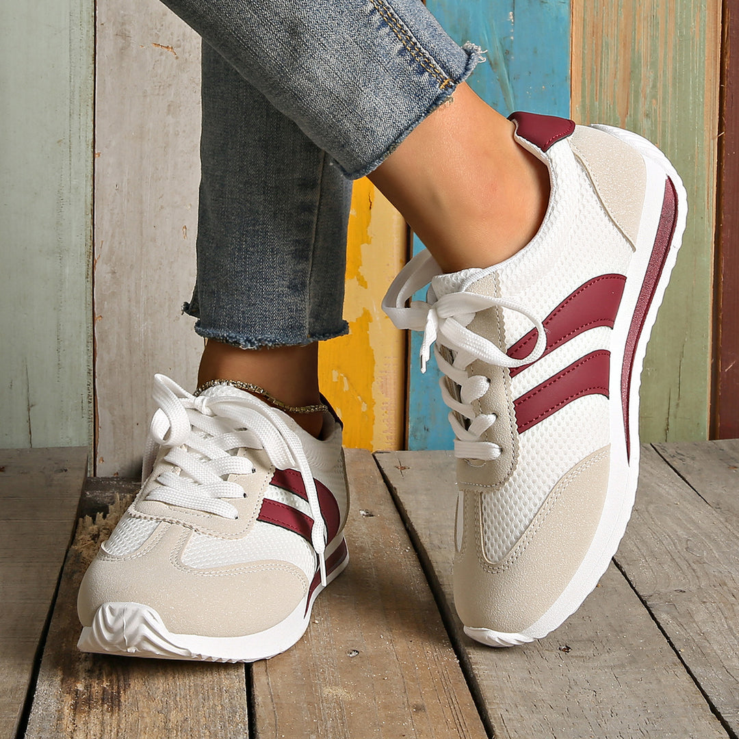 Damen Sportliche Sneaker mit atmungsaktiver Mesh-Konstruktion und modischen Akzenten R&B