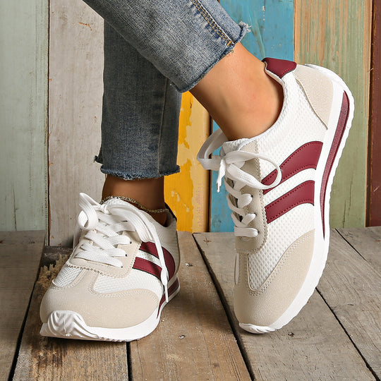 Damen Sportliche Sneaker mit atmungsaktiver Mesh-Konstruktion und modischen Akzenten R&B