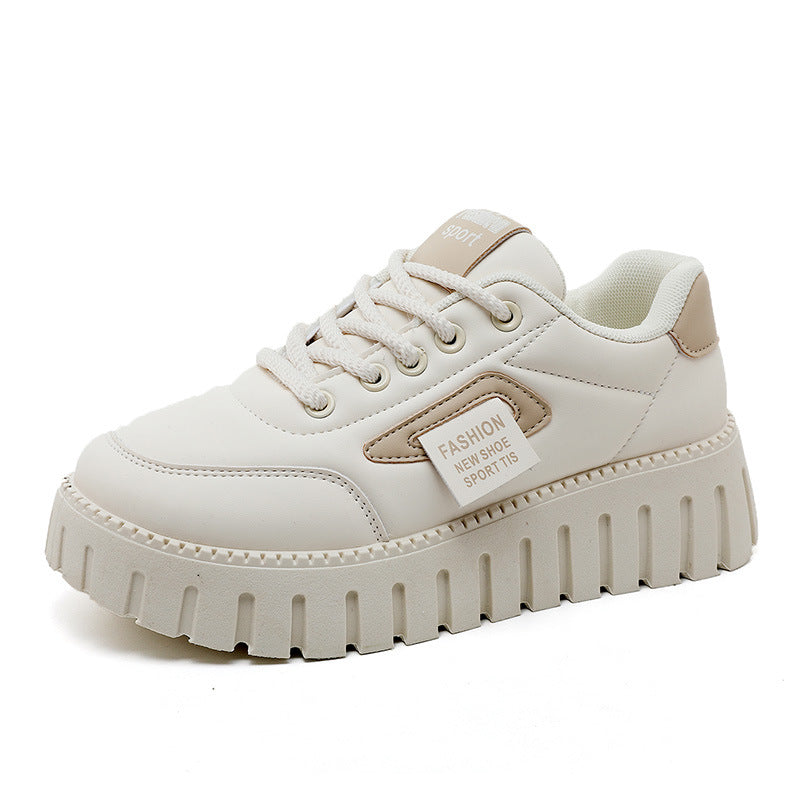 Damen sportliche Plateau-Sneaker mit atmungsaktivem Obermaterial und rutschfester Sohle R&B