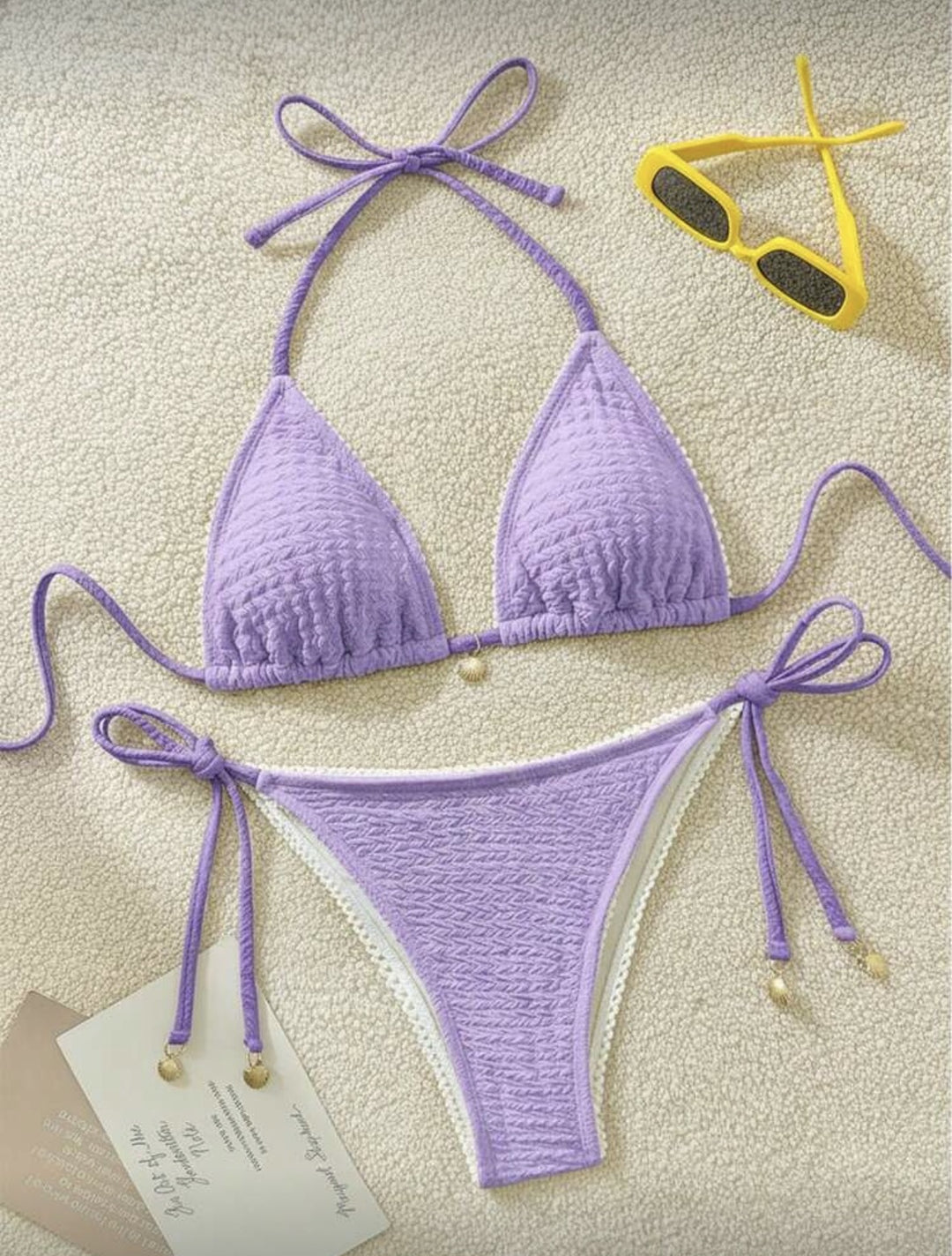 Damen Raffinierter Triangel-Bikini mit elegantem Rüschendesign R&B
