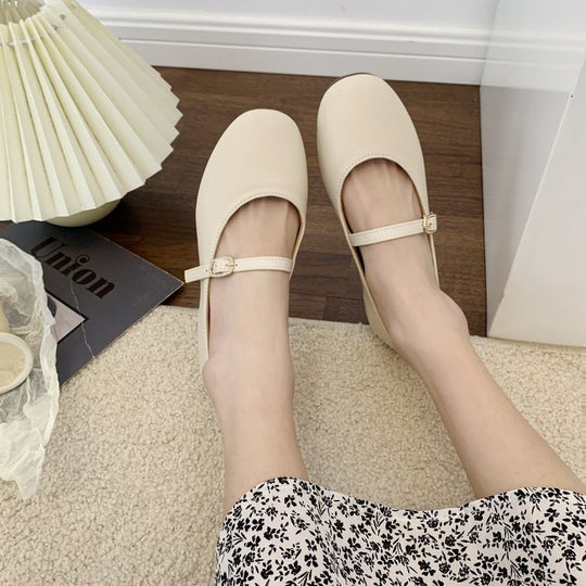 Damen elegante Ballerinas mit Schnallen-Detail R&B