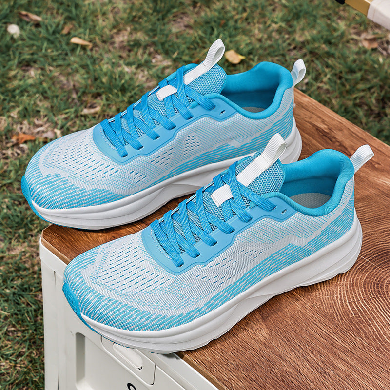 Damen Atmungsaktive Laufschuhe mit stoßdämpfendem Obermaterial und elastischem Schnellschnürsystem