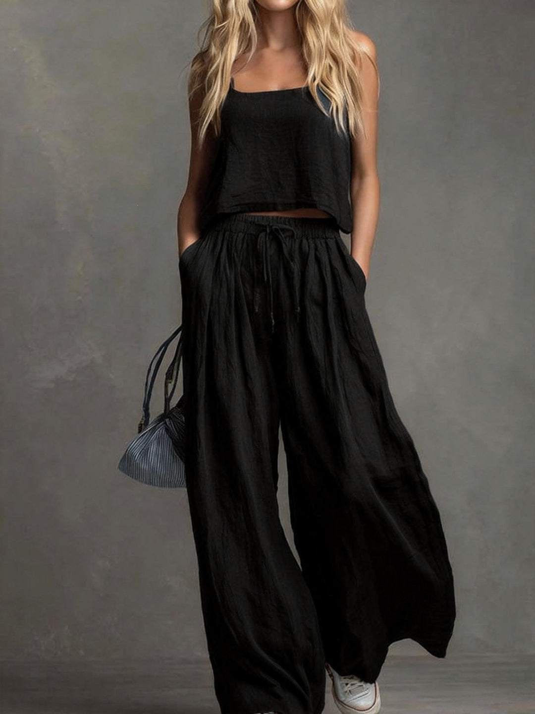 Damen Sommerliches Freizeit-Set mit weitem Oberteil und lässiger Hose R&B