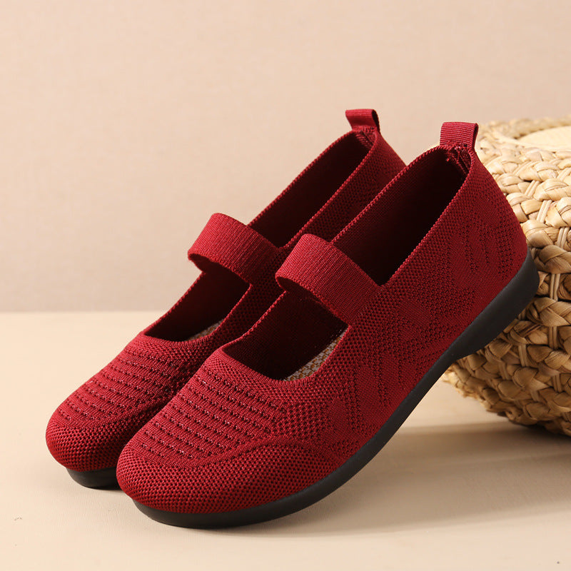 Damen Komfortable Ballerinas mit elastischem Riemen R&B