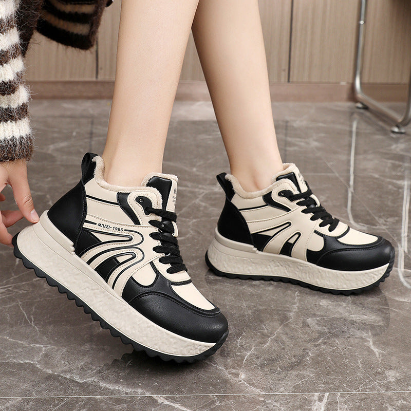Damen Hochwertige Trend-Sneaker mit warmem Innenfutter und rutschfester Sohle R&B