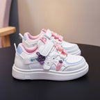 Damen Sneakers mit süßen Motiven und Klettverschluss