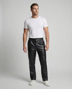 Herren Kunstlederhose elegant geschnitten