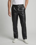 Herren Kunstlederhose elegant geschnitten