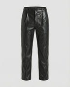 Herren Kunstlederhose elegant geschnitten