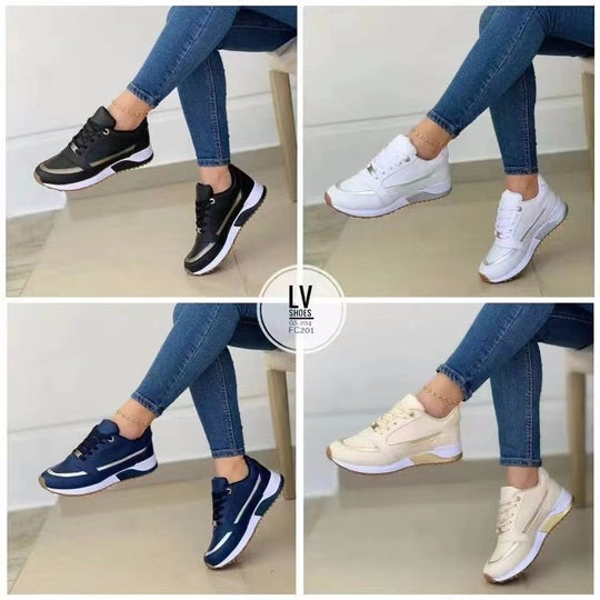 Damen Sportliche Sneakers mit atmungsaktivem Mesh-Obermaterial und gepolsterter Sohle R&B