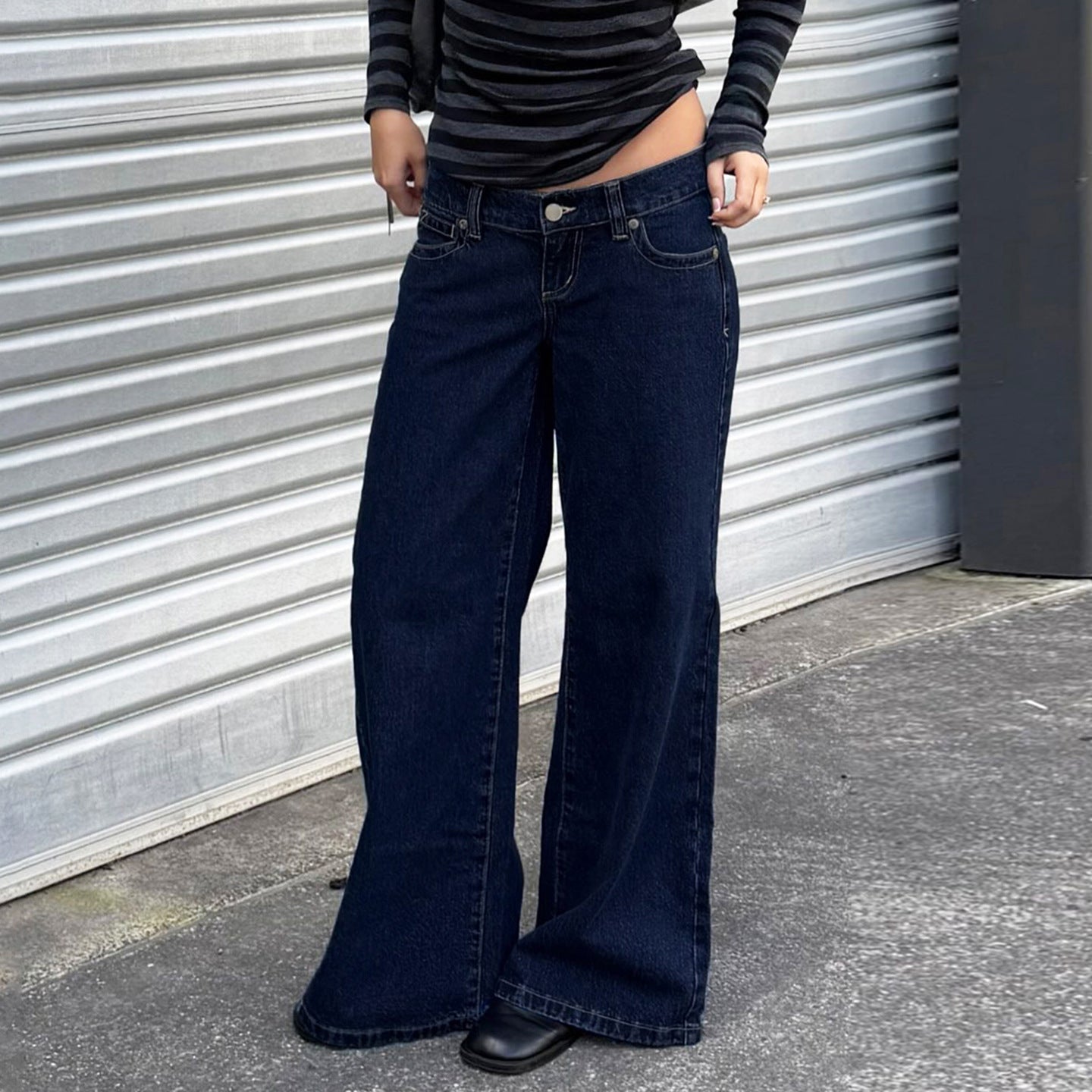 Damen Weite Jeans im lässigen Schnitt R&B