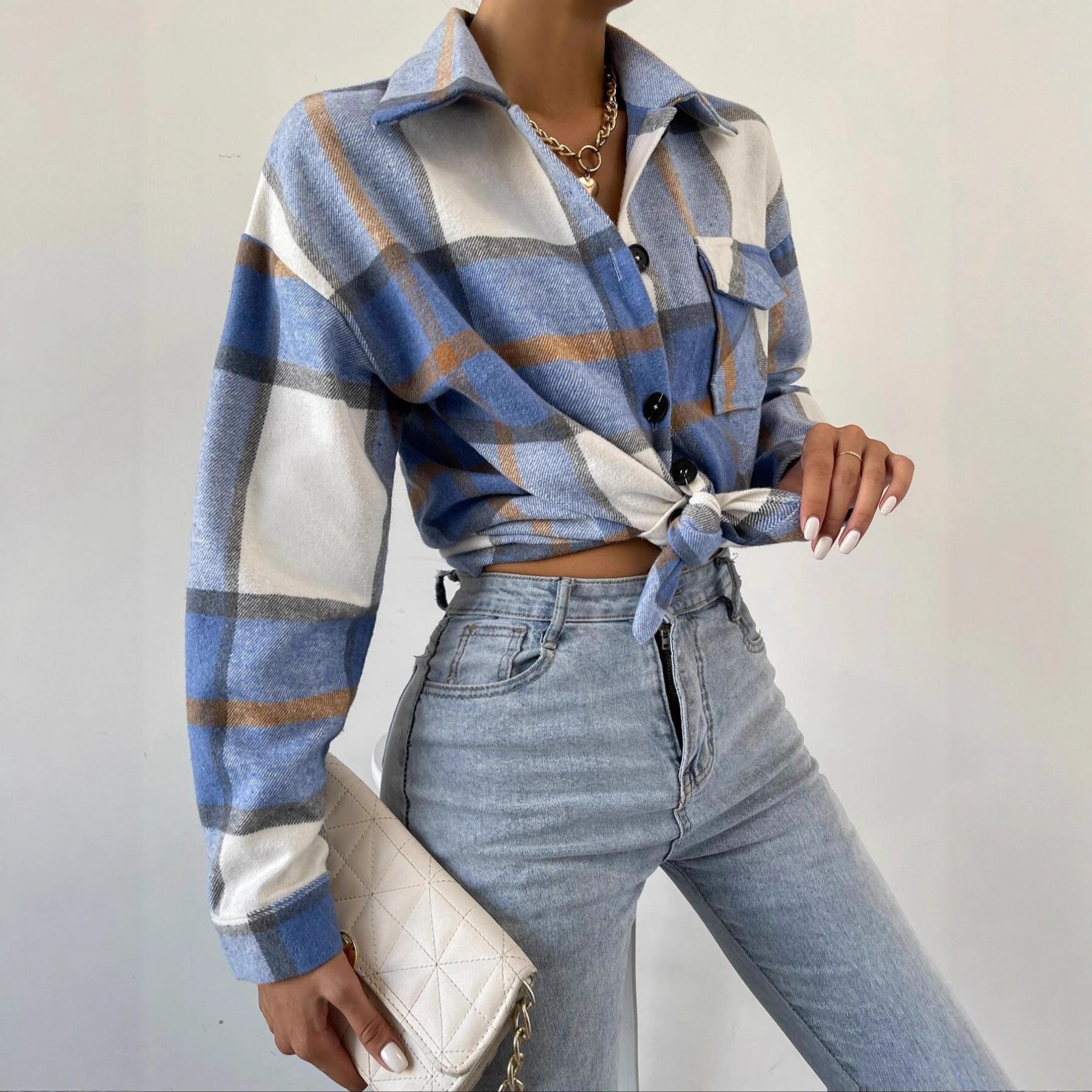 Damen Karierte Holzfällerjacke R&B