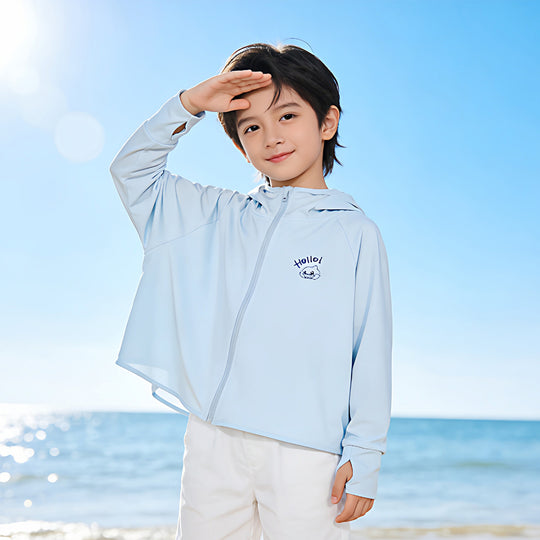 Jungen atmungsaktive Kapuzenjacke mit UV-Schutz R&B