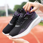 Damen Sportliche Lauf-Sneaker mit atmungsaktiver Oberflächenstruktur und stoßdämpfender Sohle R&B