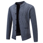 Herren Strickjacke mit modernem Rautenmuster