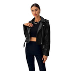 Damen cropped Bikerjacke R&B