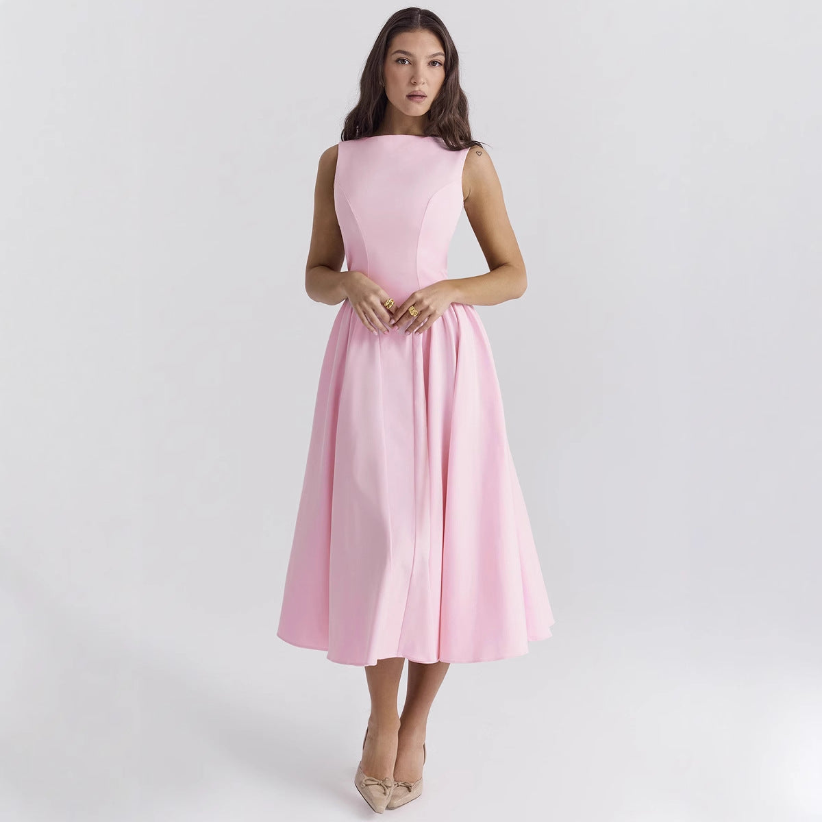Damen A-Linie Cocktailkleid mit elegantem Taillenkürzel und femininem Schnitt R&B