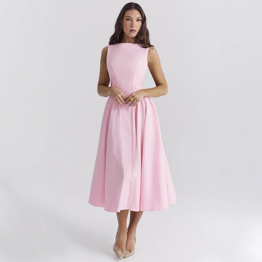 Damen A-Linie Cocktailkleid mit elegantem Taillenkürzel und femininem Schnitt R&B