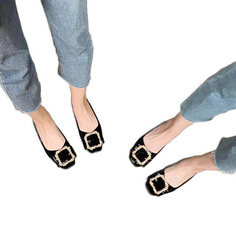 Damen elegante Ballerinas mit dekorativer Schnalle R&B