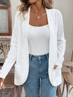 Damen elegante und luftige Strickjacke mit einzigartiger Struktur R&B