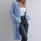 Damen Strickjacke mit offener Vorderseite und lässigem Schnitt R&B