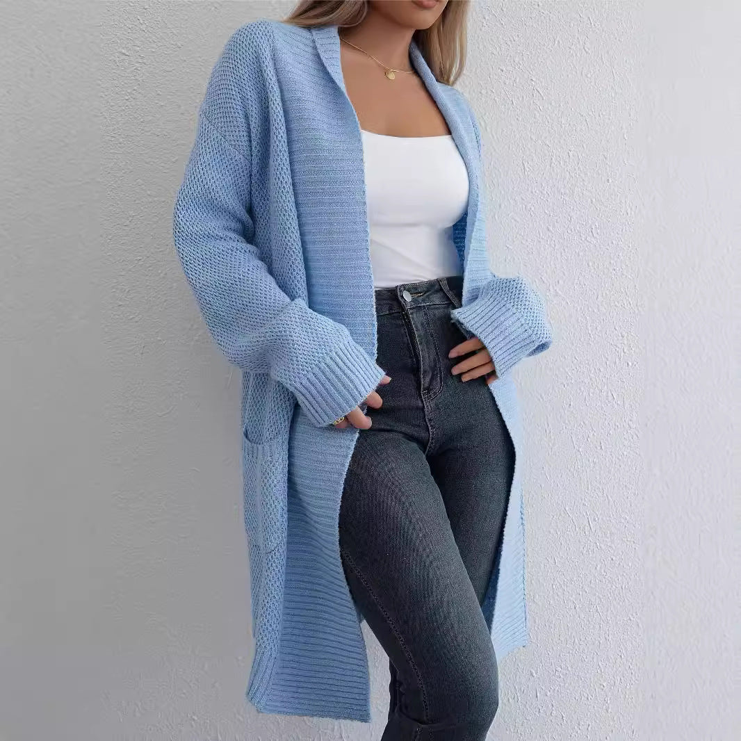 Damen Strickjacke mit offener Vorderseite und lässigem Schnitt R&B