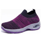 Damen Flexibler Slip-On Sneaker mit atmungsaktiver Strick-Oberfläche und dämpfender Sohle R&B