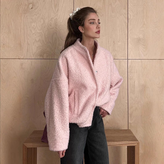 Damen Kuschelige Fleecejacke im modernen Design R&B
