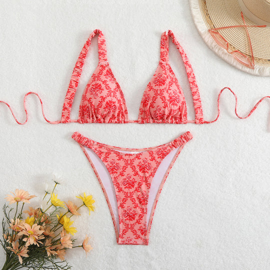 Damen Bikini-Set mit floralem Design und verstellbaren Trägern R&B
