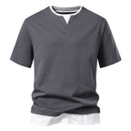Herren V-Ausschnitt T-Shirt mit modernem Schnitt und lässigem Look