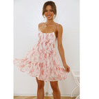 Damen leichtes Sommerkleid mit voluminösen Rüschendetails und atmungsaktivem Material R&B
