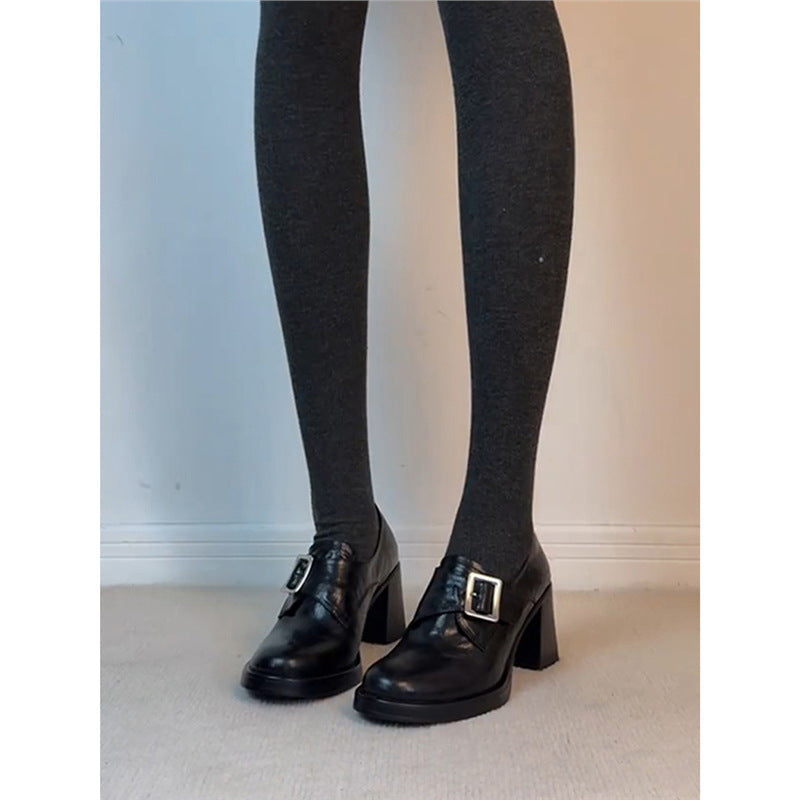 Damen Elegante Pumps mit komfortablem Blockabsatz und dekorativem Riemen R&B