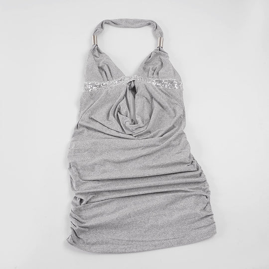 Damen Sommerliches Strandkleid mit glitzernden Akzenten und raffiniertem Ausschnitt R&B