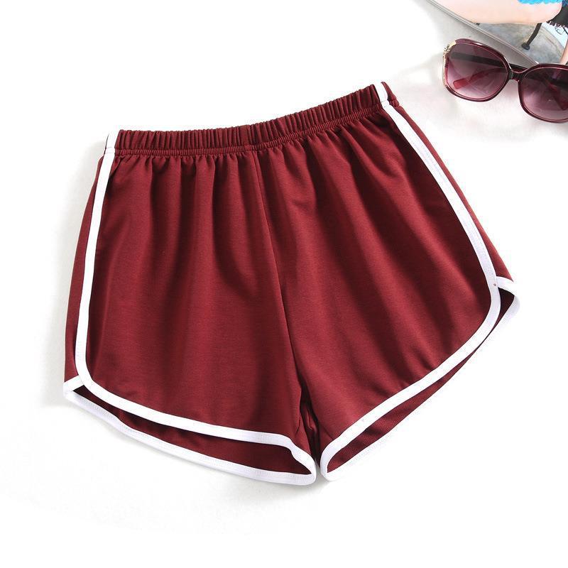 Damen Sportliche Shorts mit elastischem Bund und Kontraststreifen R&B