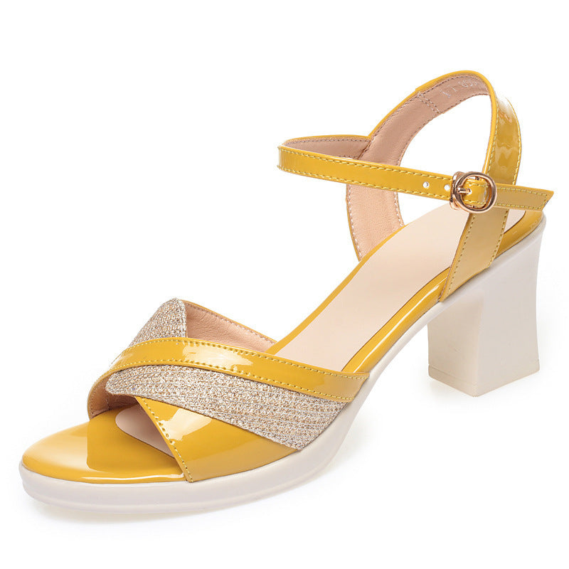 Damen Elegante Sandaletten mit modischem Riemen und stabilem Blockabsatz R&B