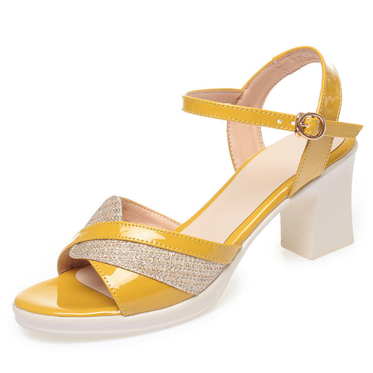 Damen Elegante Sandaletten mit modischem Riemen und stabilem Blockabsatz R&B