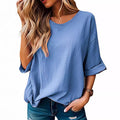 Damen lässiges Oversize-T-Shirt mit Textur R&B