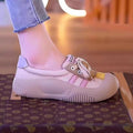 Damen Sportliche Sneaker mit modischem Schnür-Design R&B