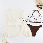 Damen Bikiniset mit transparentem Überwurf R&B