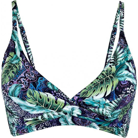 Damen Sportliches Bikini-Oberteil mit Wickel-Design R&B