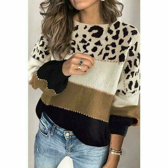 R&B | Pullover mit Leoparden Print